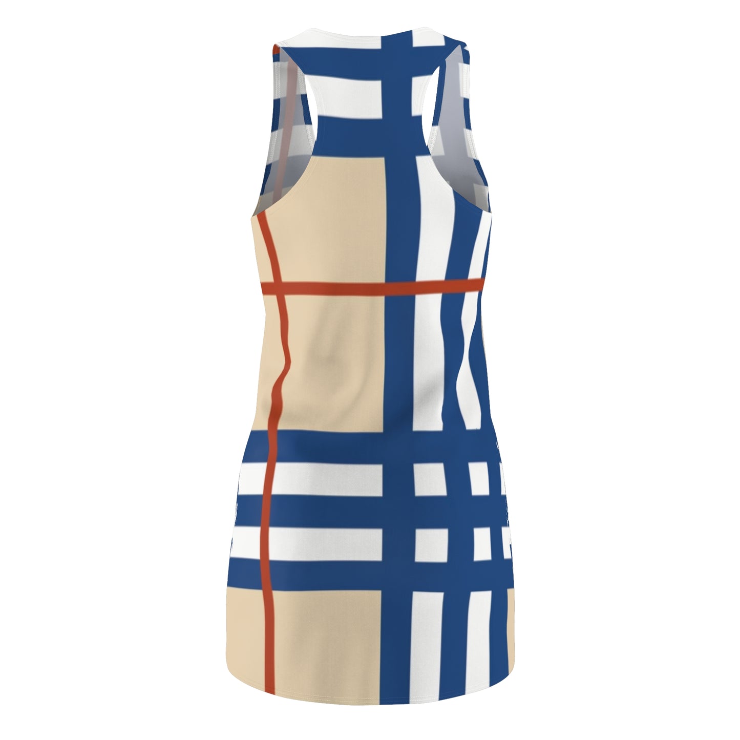 Plaid Cut & Sew Racerback Dress (AOP)