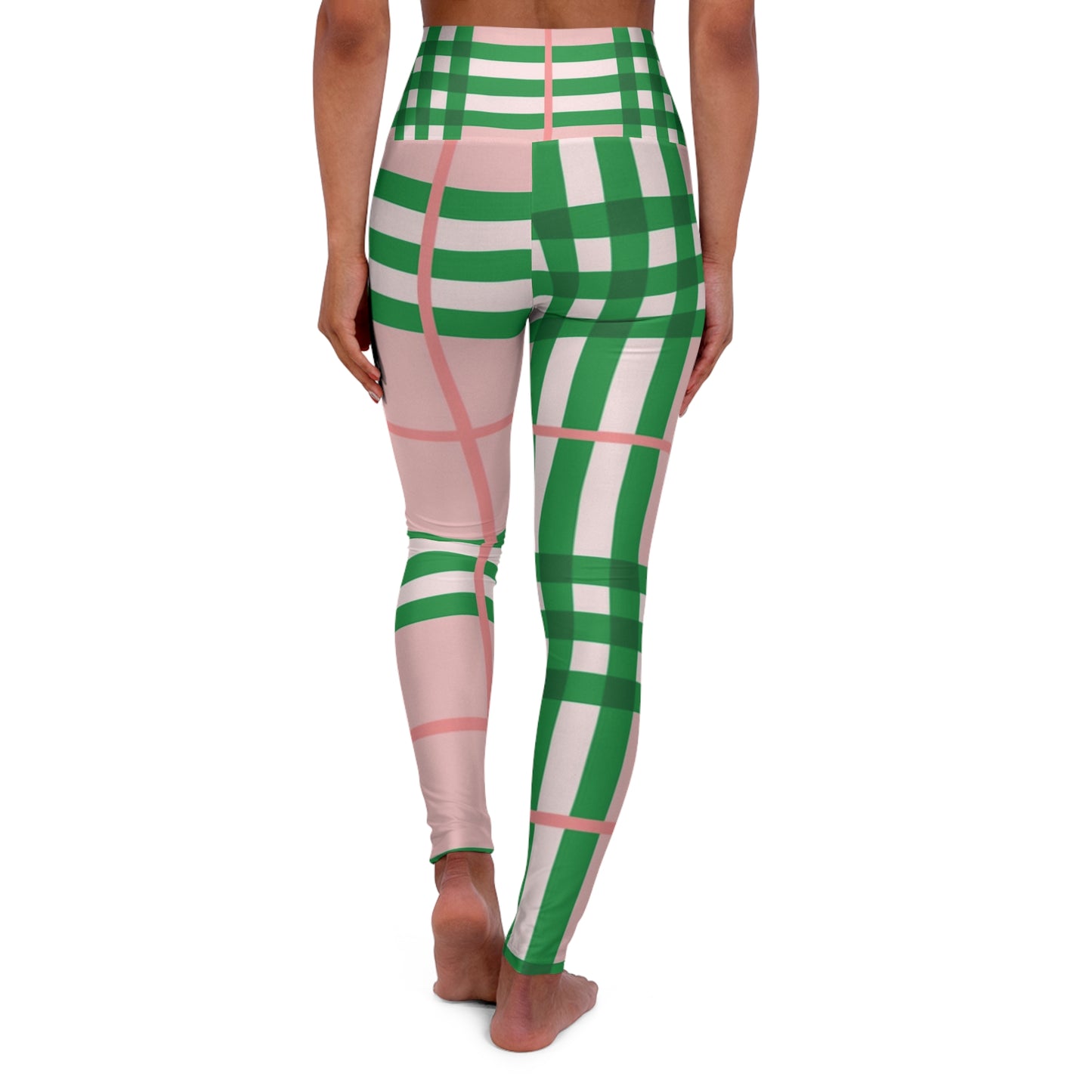 Plaid High Waisted Yoga Leggings (AOP)