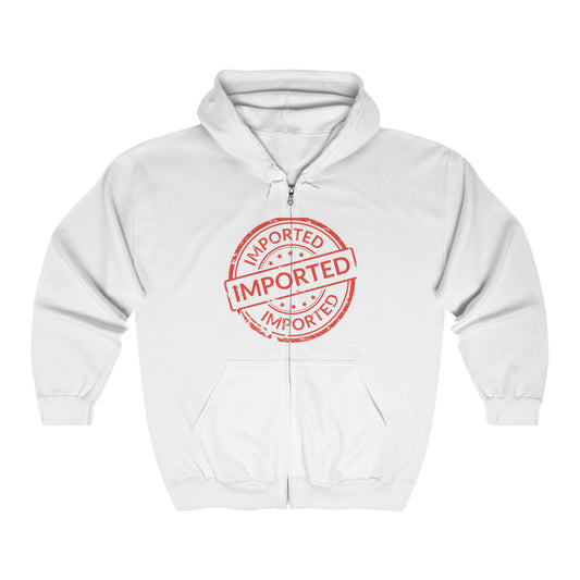 Unisex Men Imported Heavy Blend™ Full Zip Hooded Sweatshirt