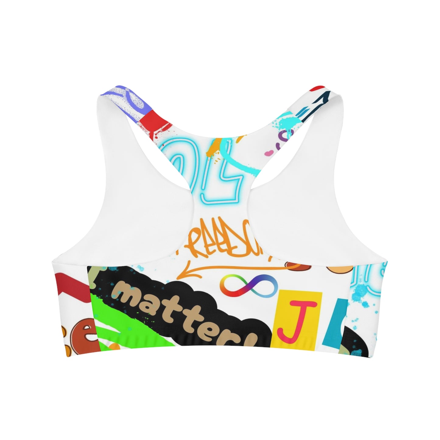 Graffiti Sports Bra (AOP)