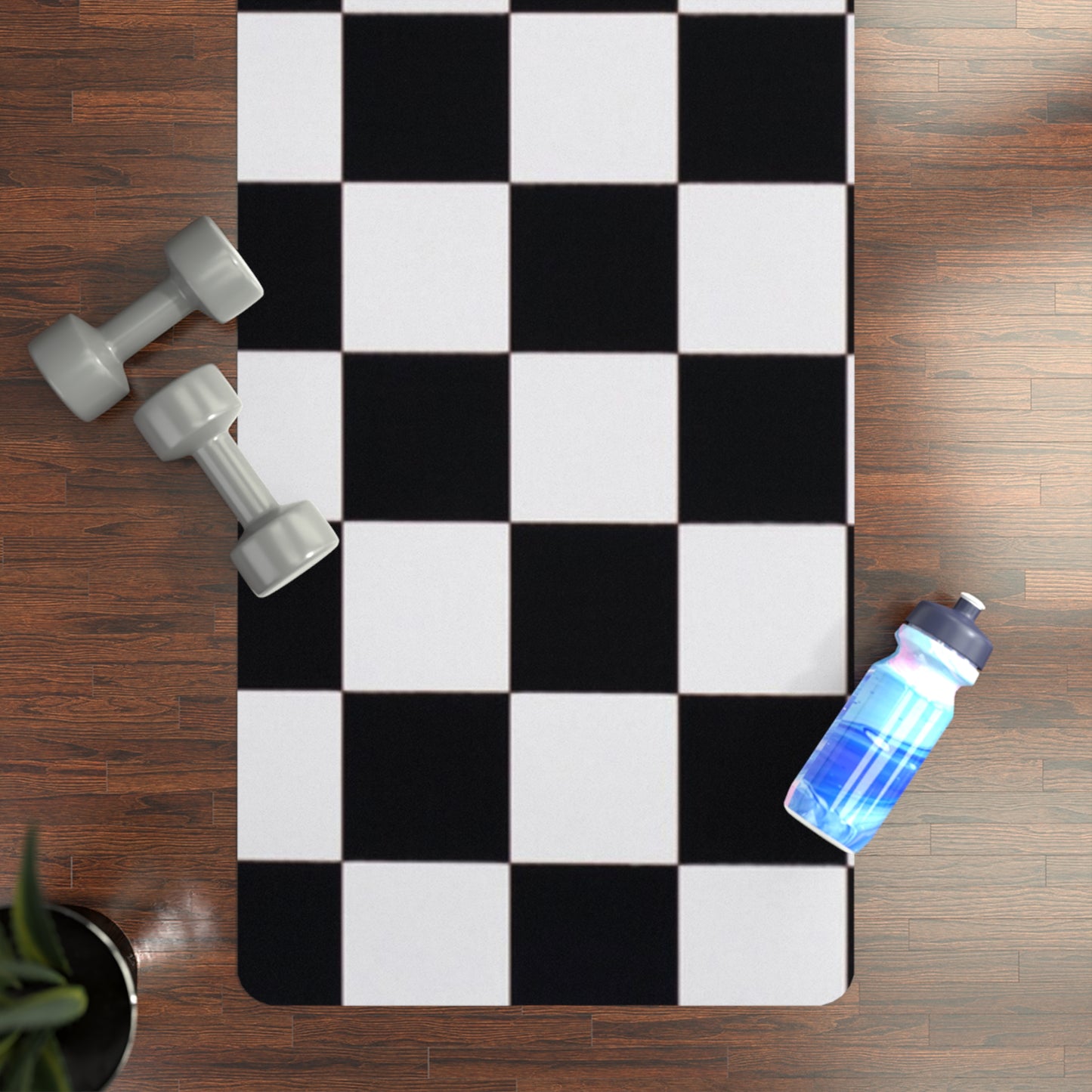 Checkered Rubber Yoga Mat
