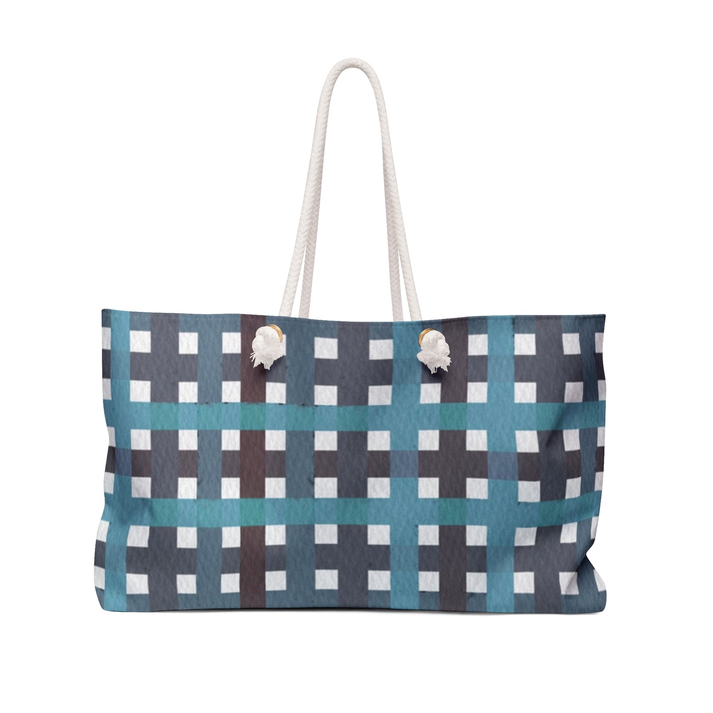 Weekender Bag in blue plaid