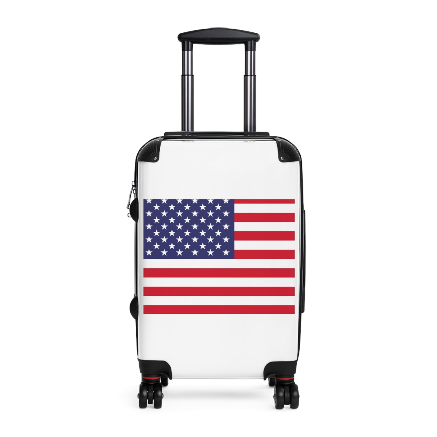 Suitcase with American flag