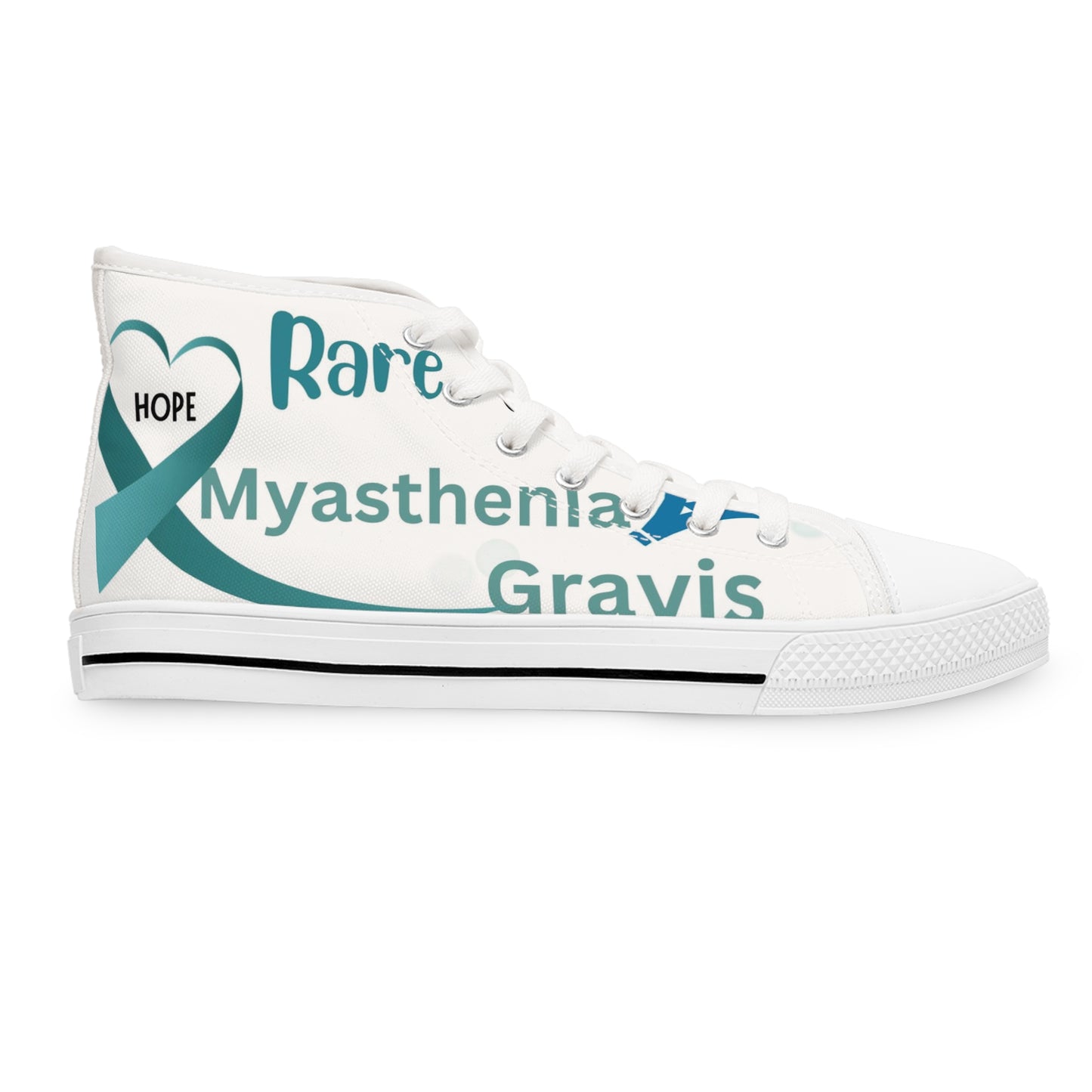 1 pair Awareness Myasthenia Gravis Women's High Top Sneakers