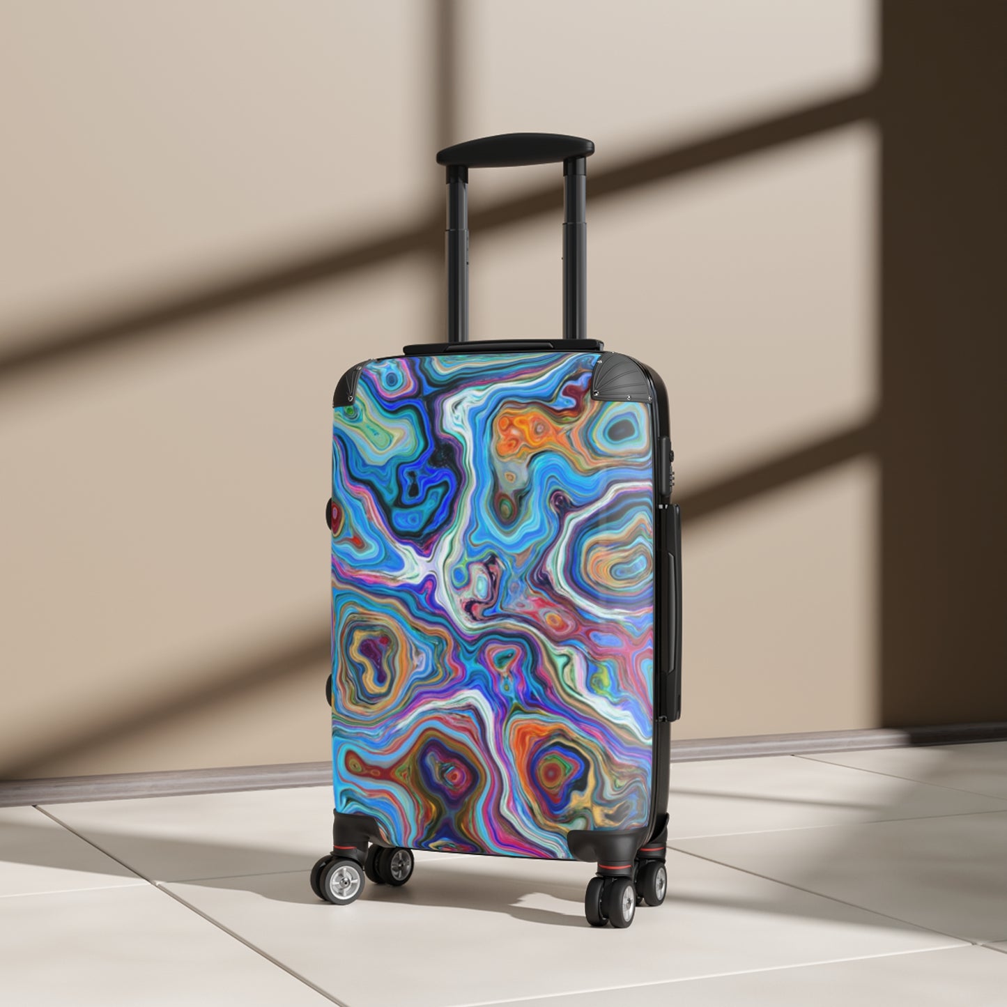 Suitcase with marble print