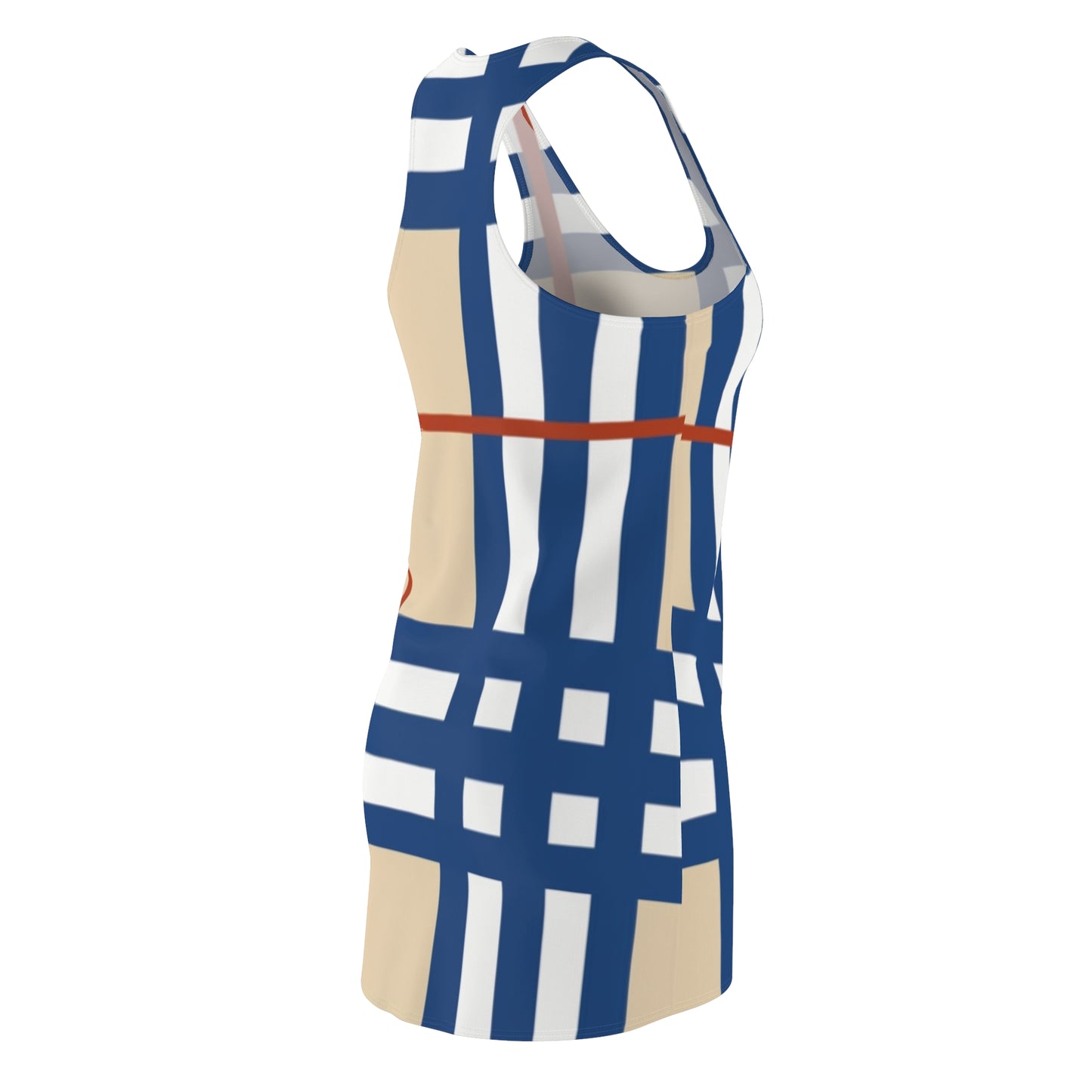 Plaid Cut & Sew Racerback Dress (AOP)