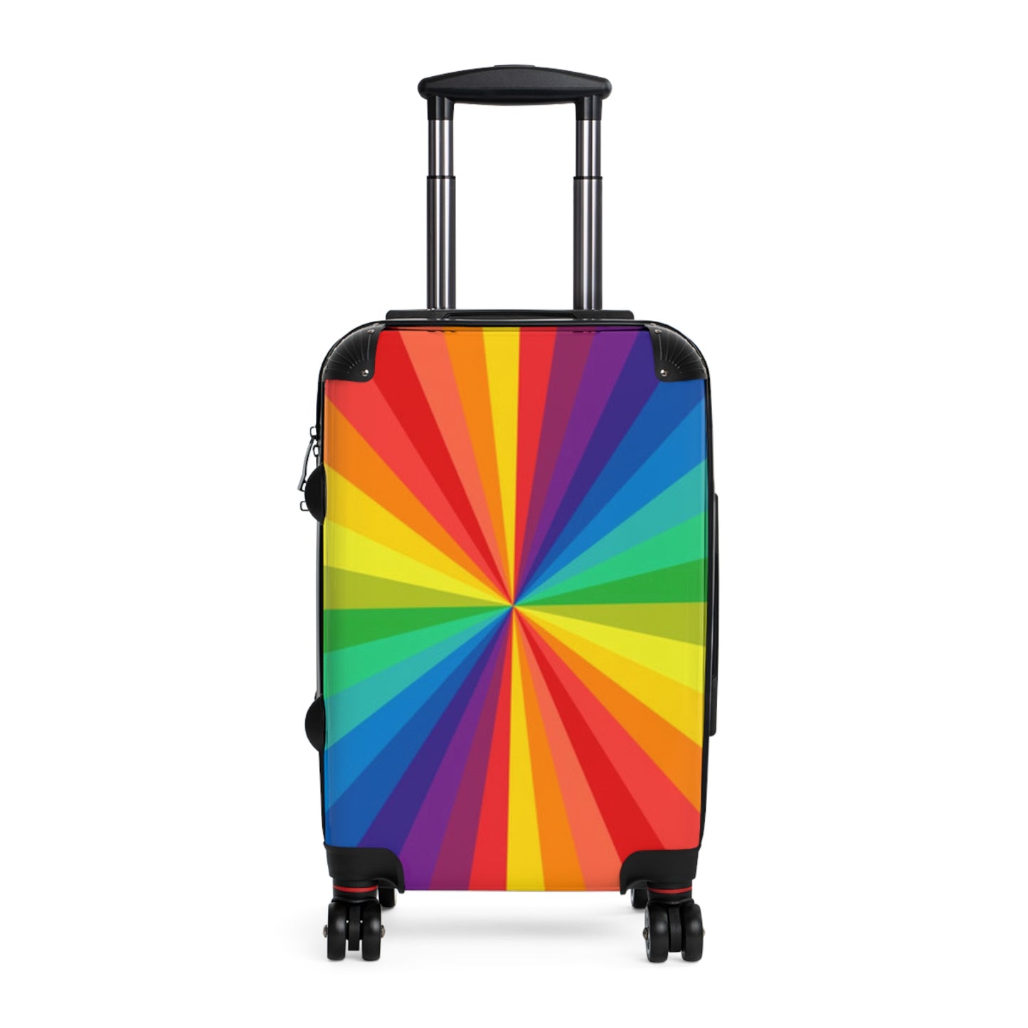 Suitcase with rainbow print