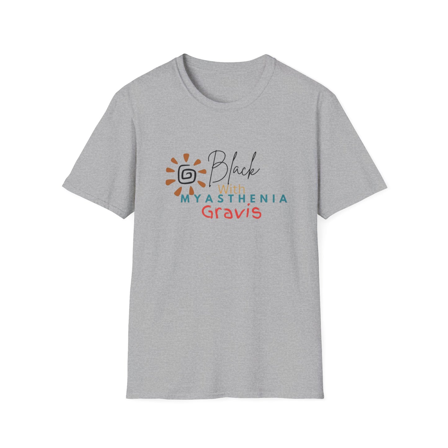 Black with Myasthenia Gravis Softstyle T-Shirt