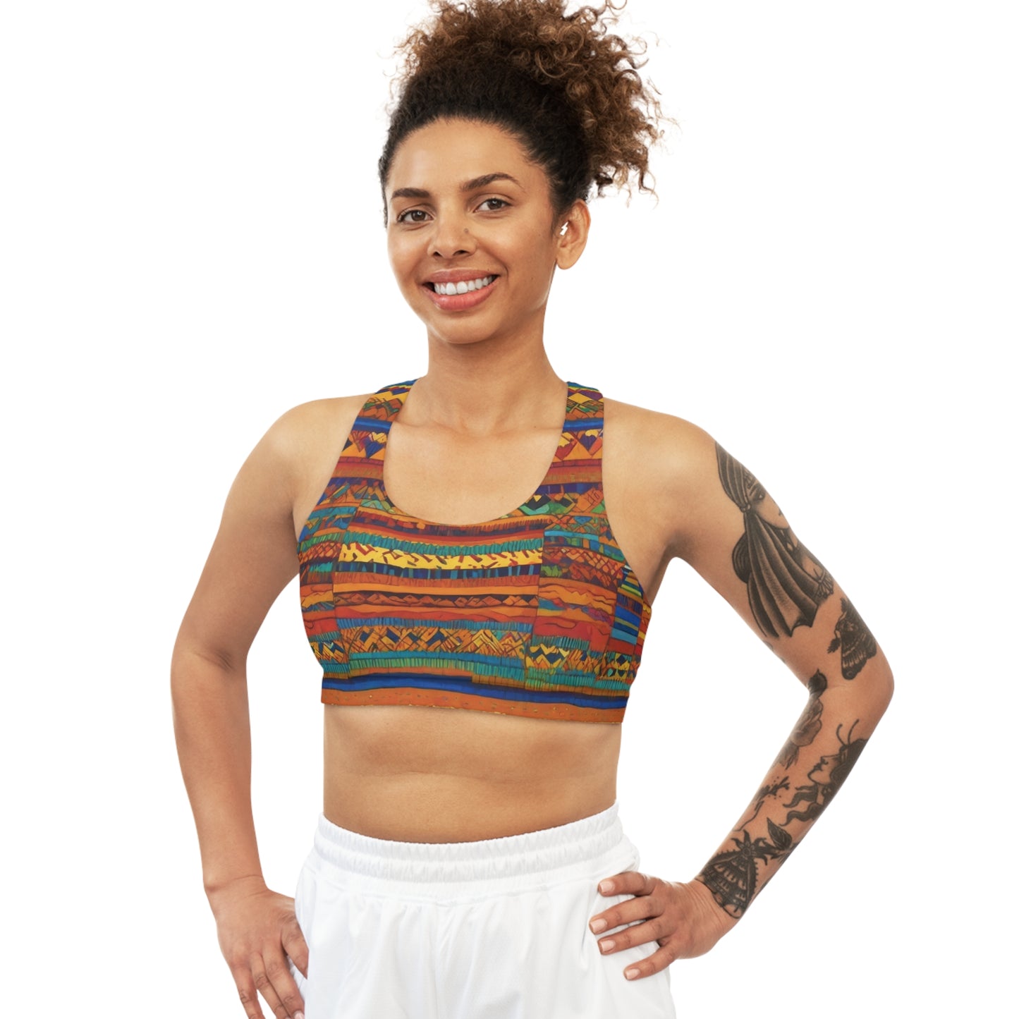 Multicolored Sports Bra (AOP)