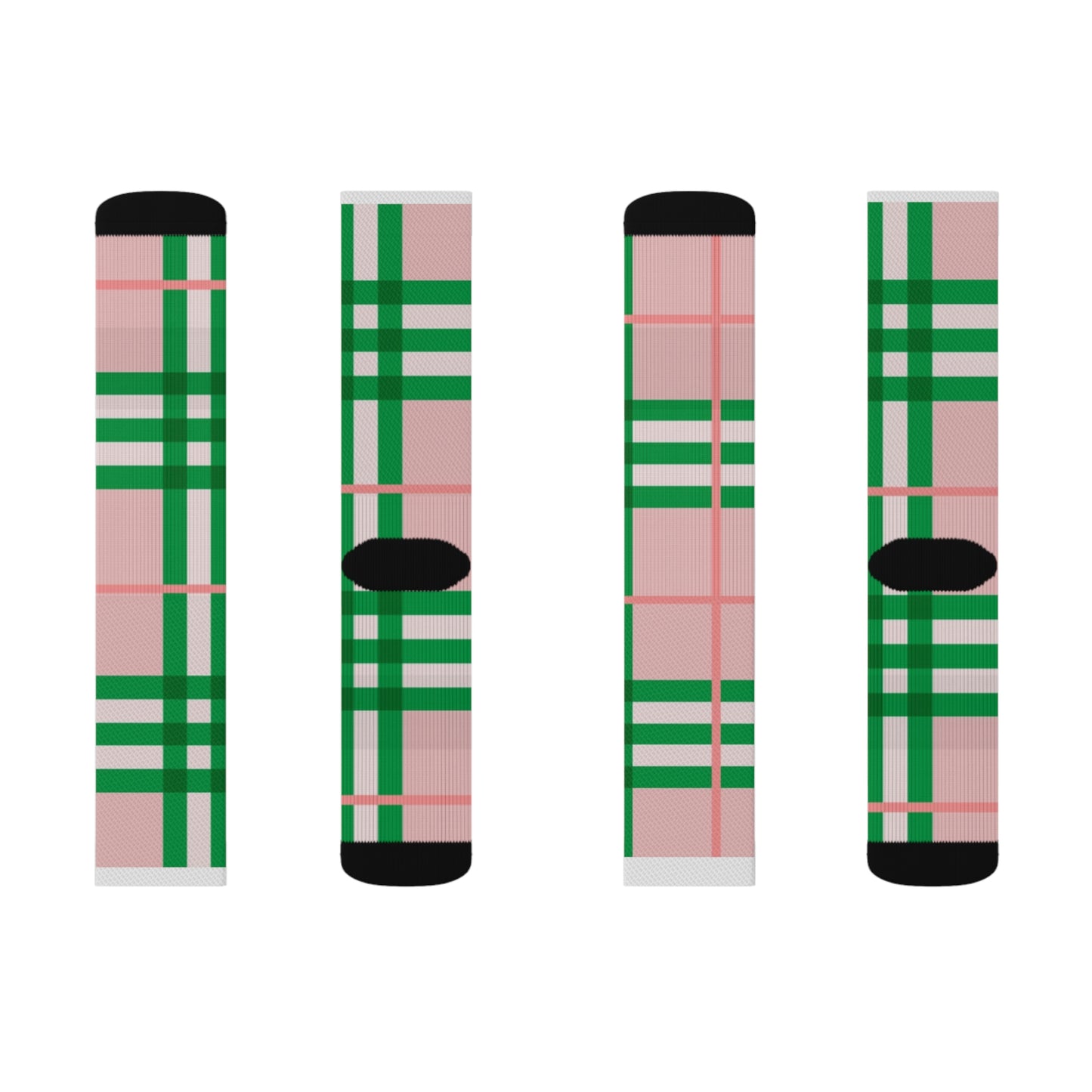 Sublimation Pink and Green Socks