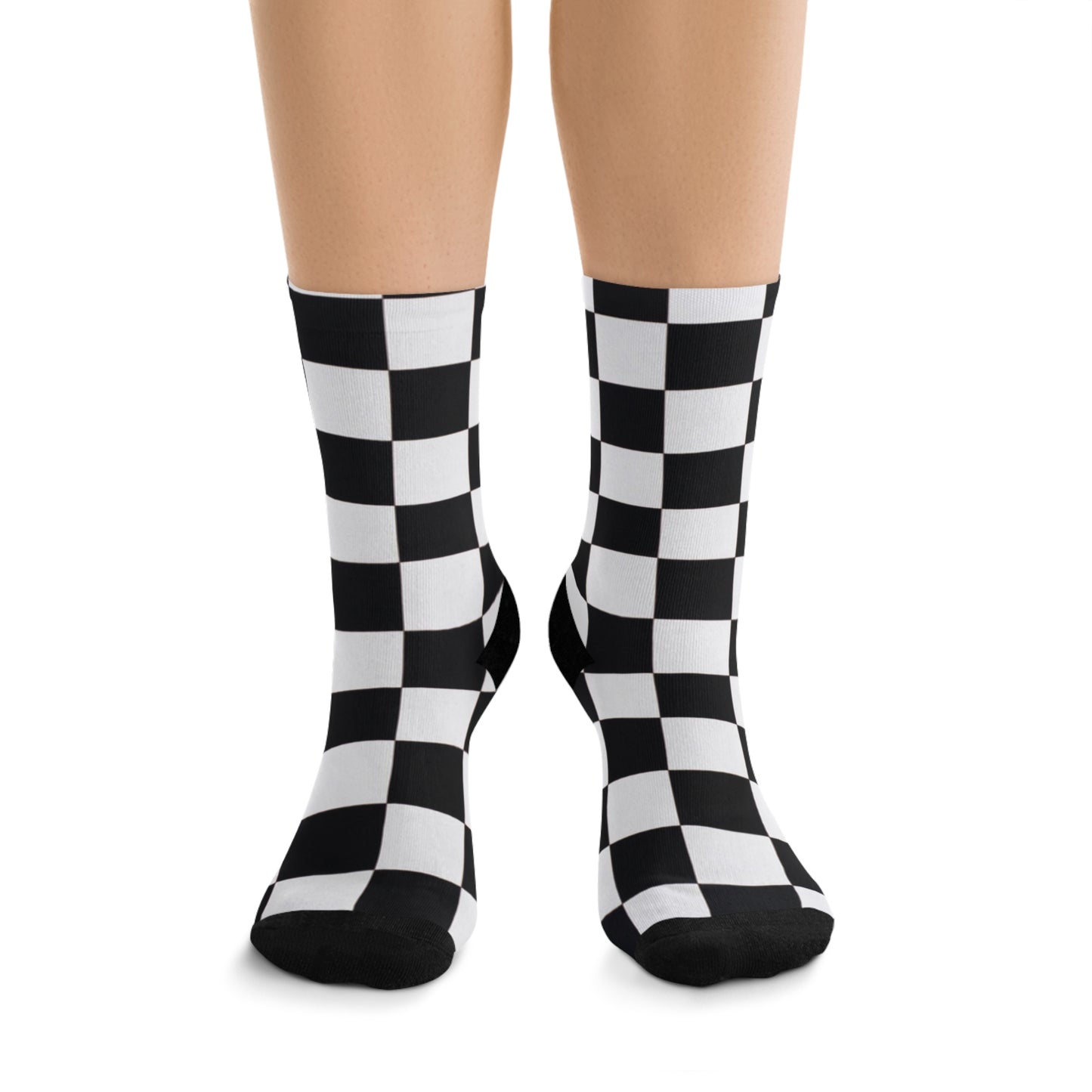 Recycled checked Poly Socks