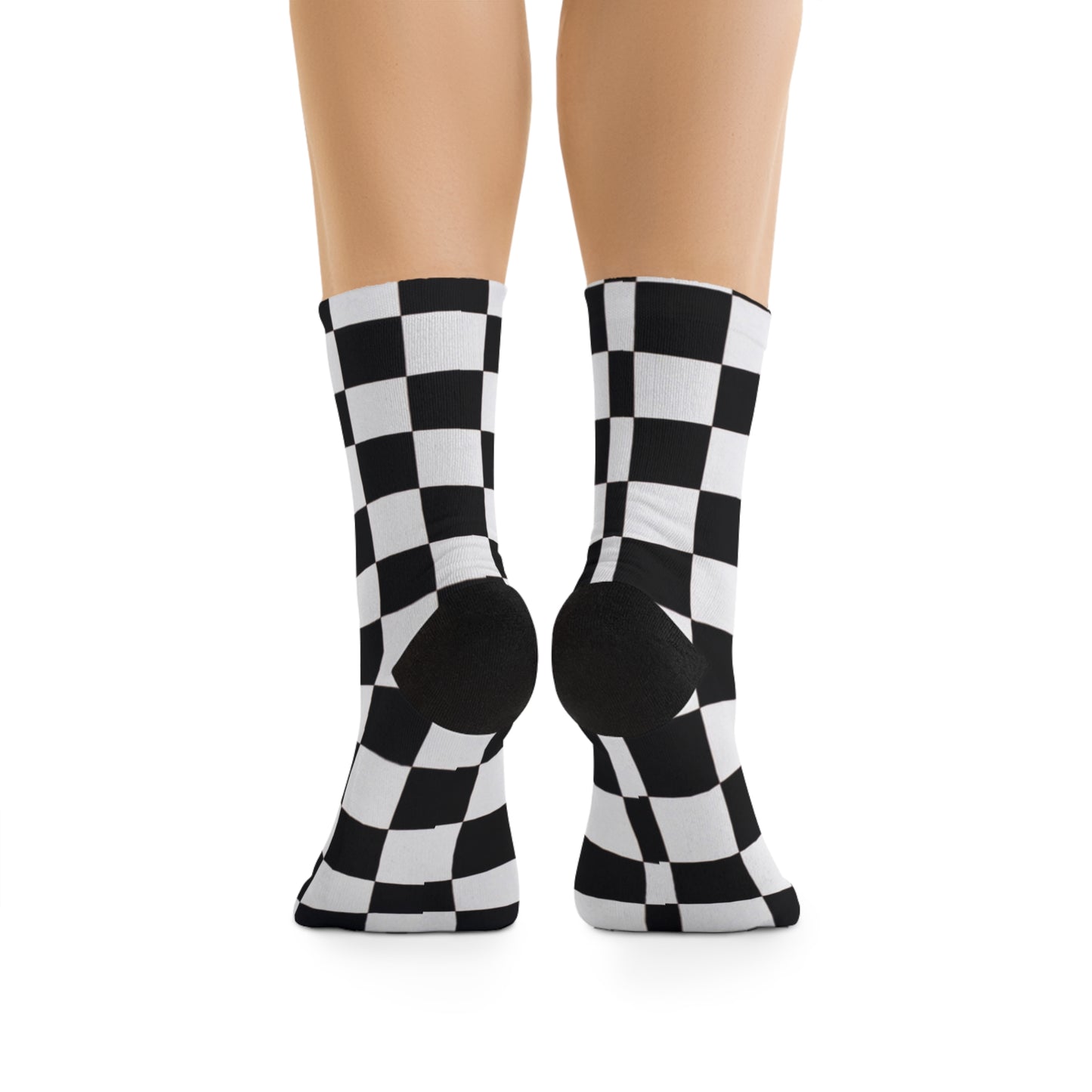 Recycled checked Poly Socks