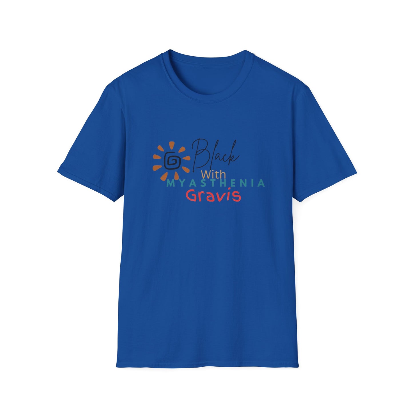 Black with Myasthenia Gravis Softstyle T-Shirt
