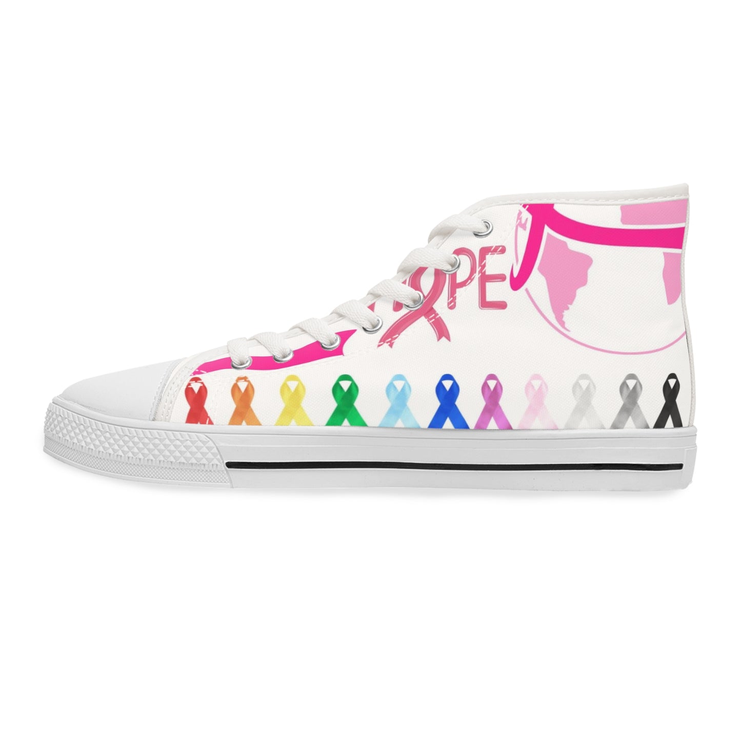 Awareness Fight Cancer High Top Sneakers
