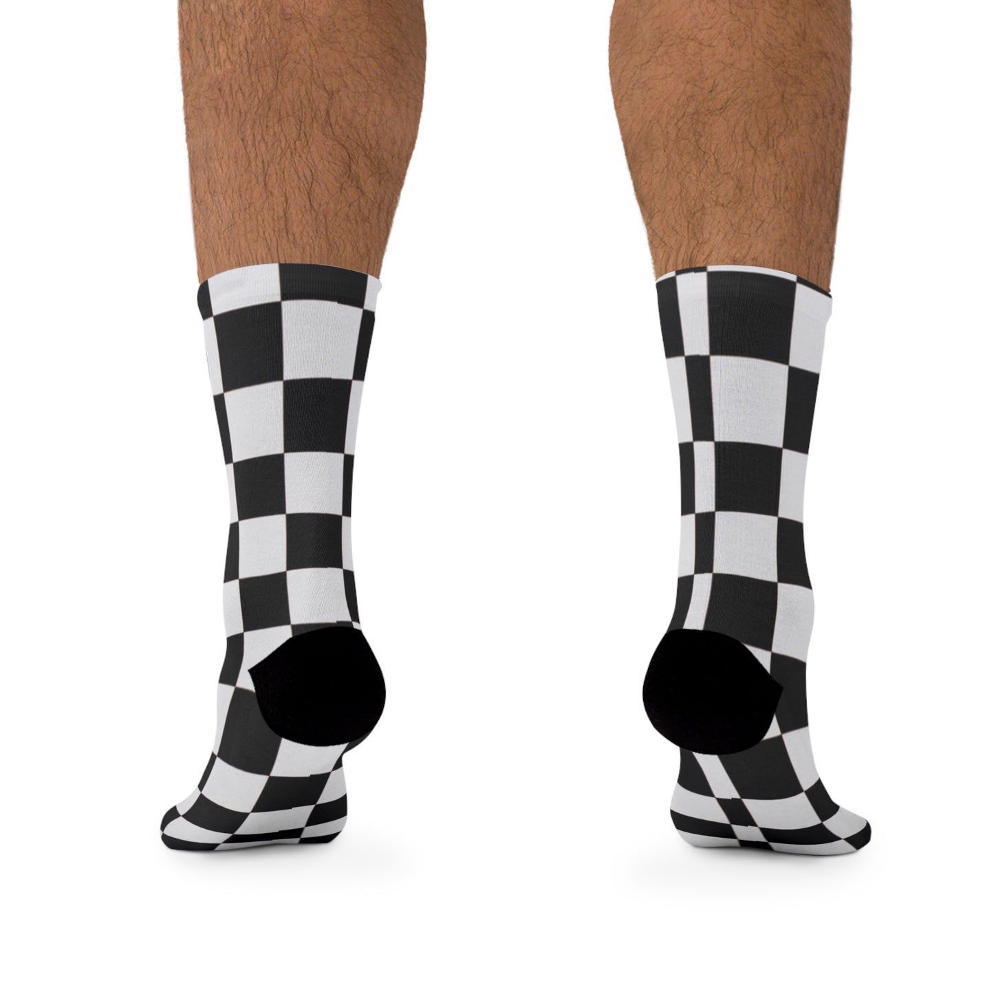 Recycled checked Poly Socks