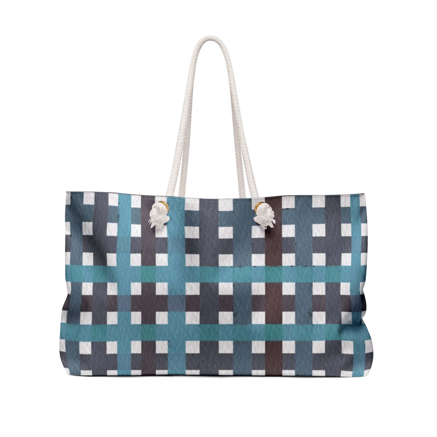 Weekender Bag in blue plaid