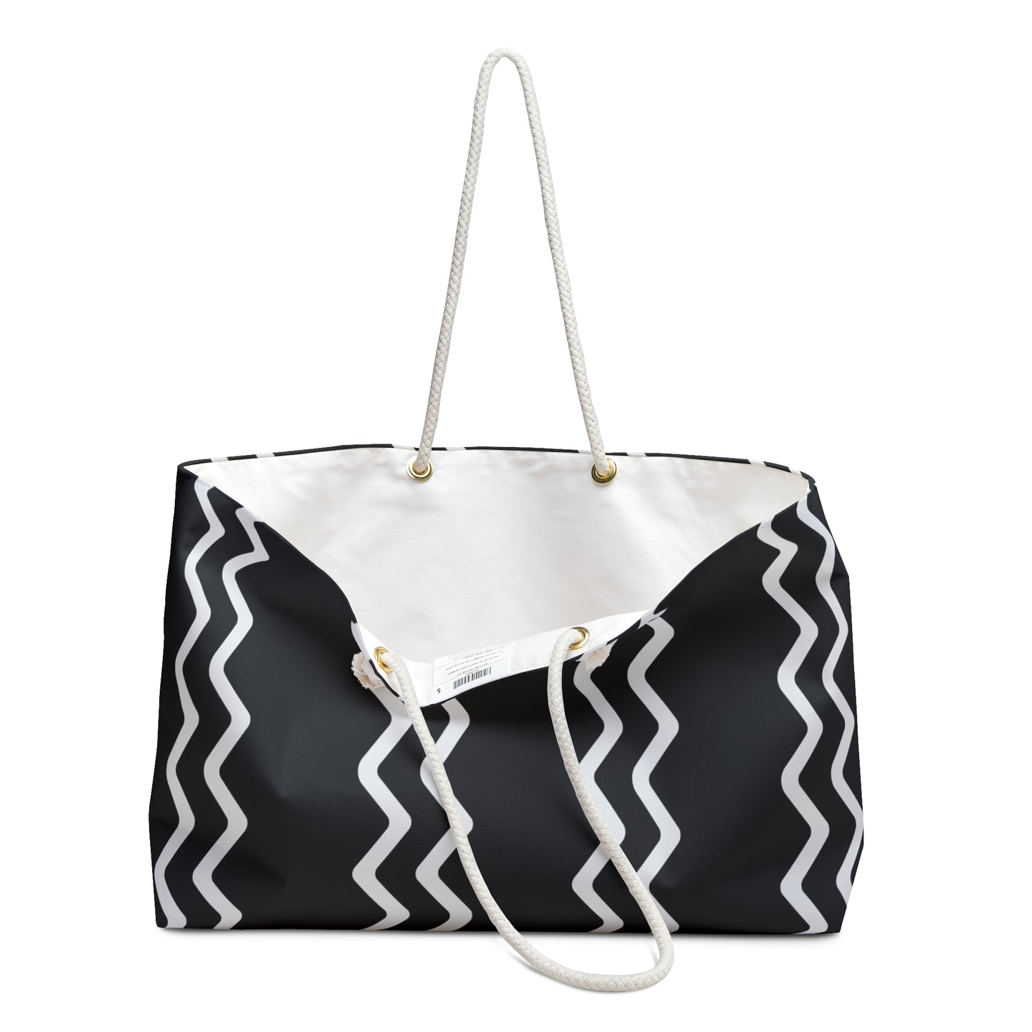 Weekender Bag with zigzag print