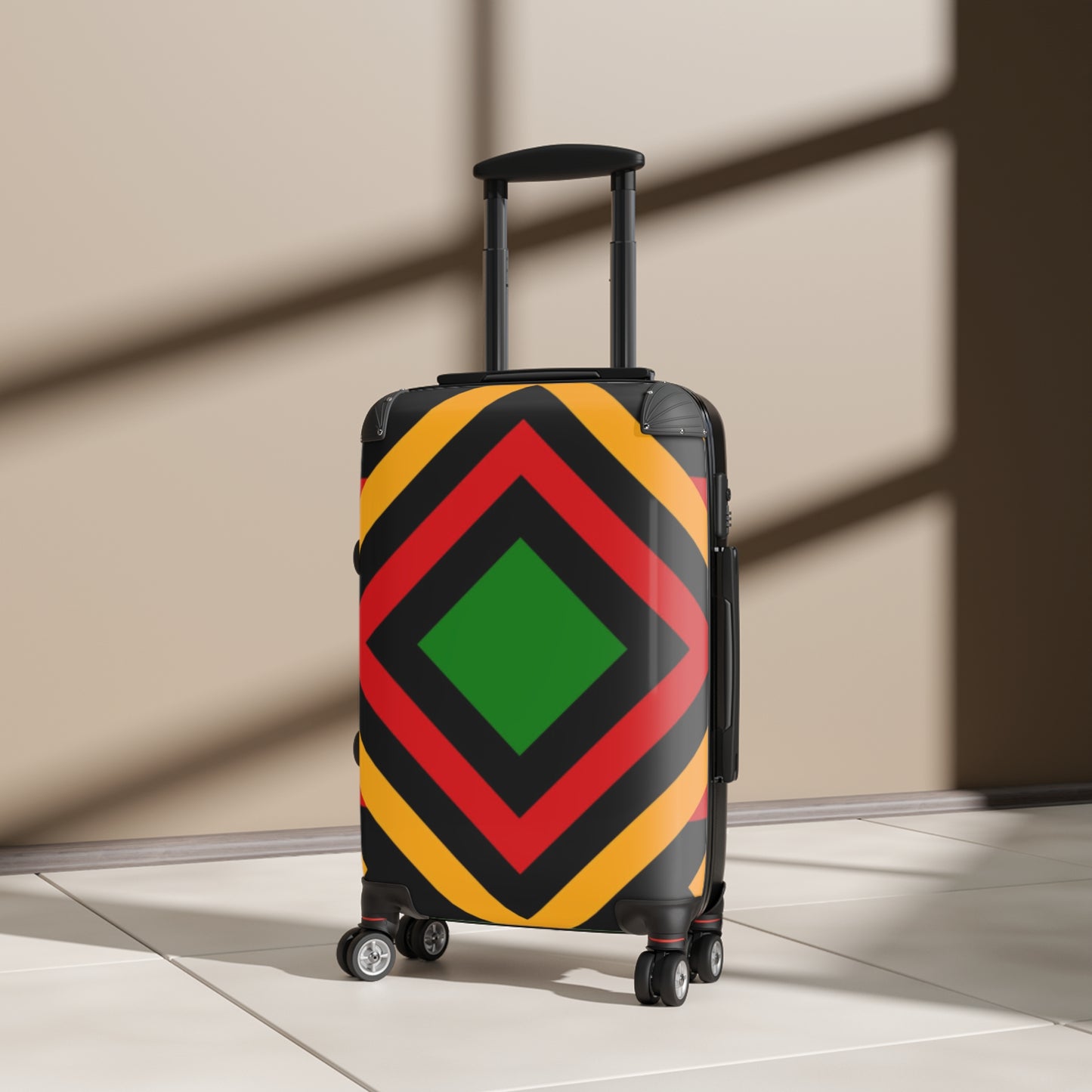 Suitcase with bold colors