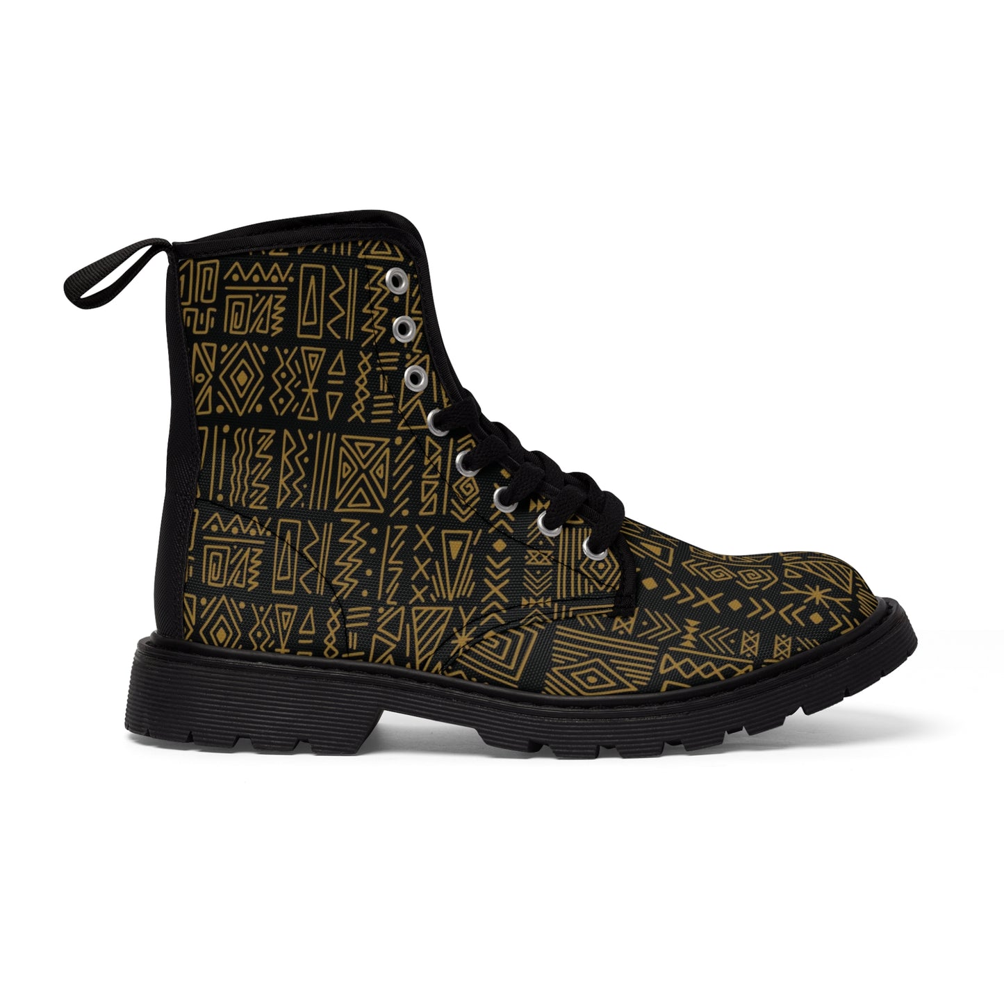 Tribal Print Canvas Boots