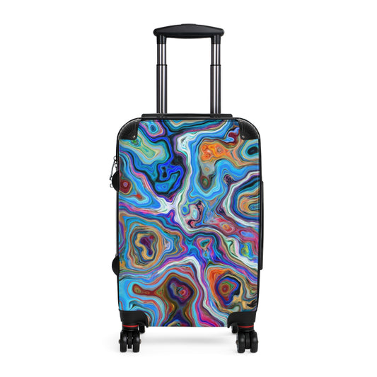 Suitcase with marble print