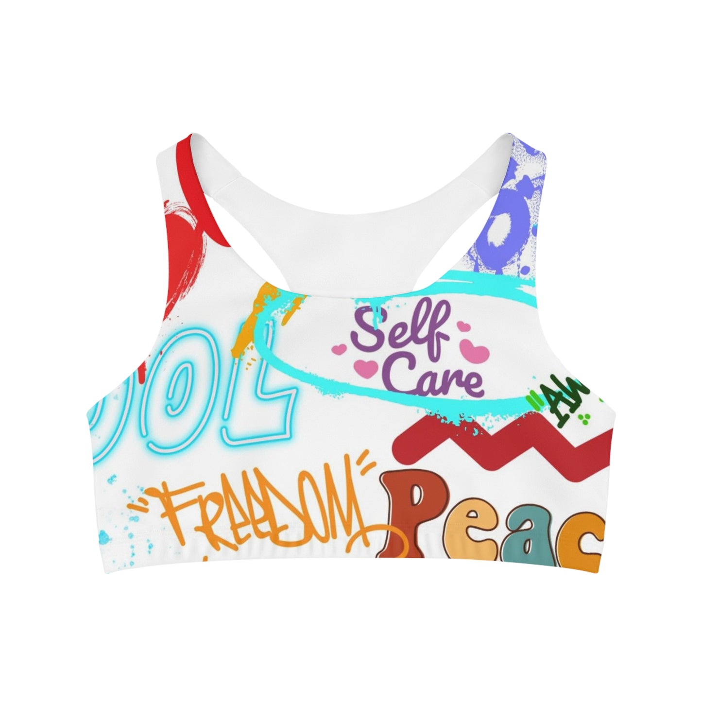 Graffiti Sports Bra (AOP)
