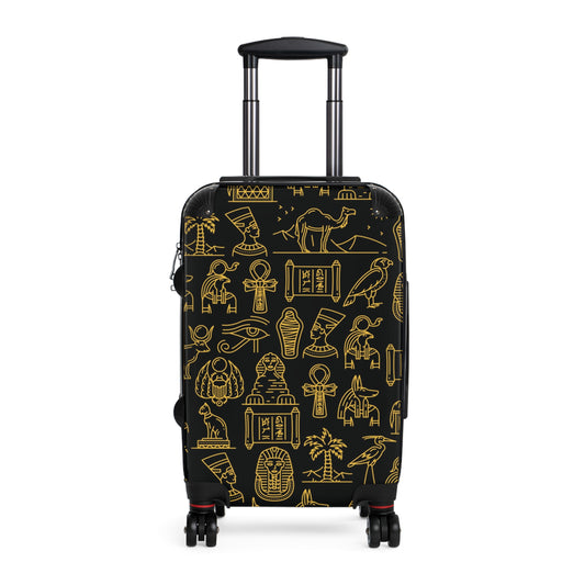 Suitcase with Egyptian print