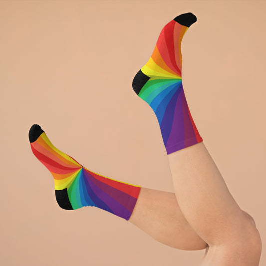 Rainbow Recycled Poly Socks