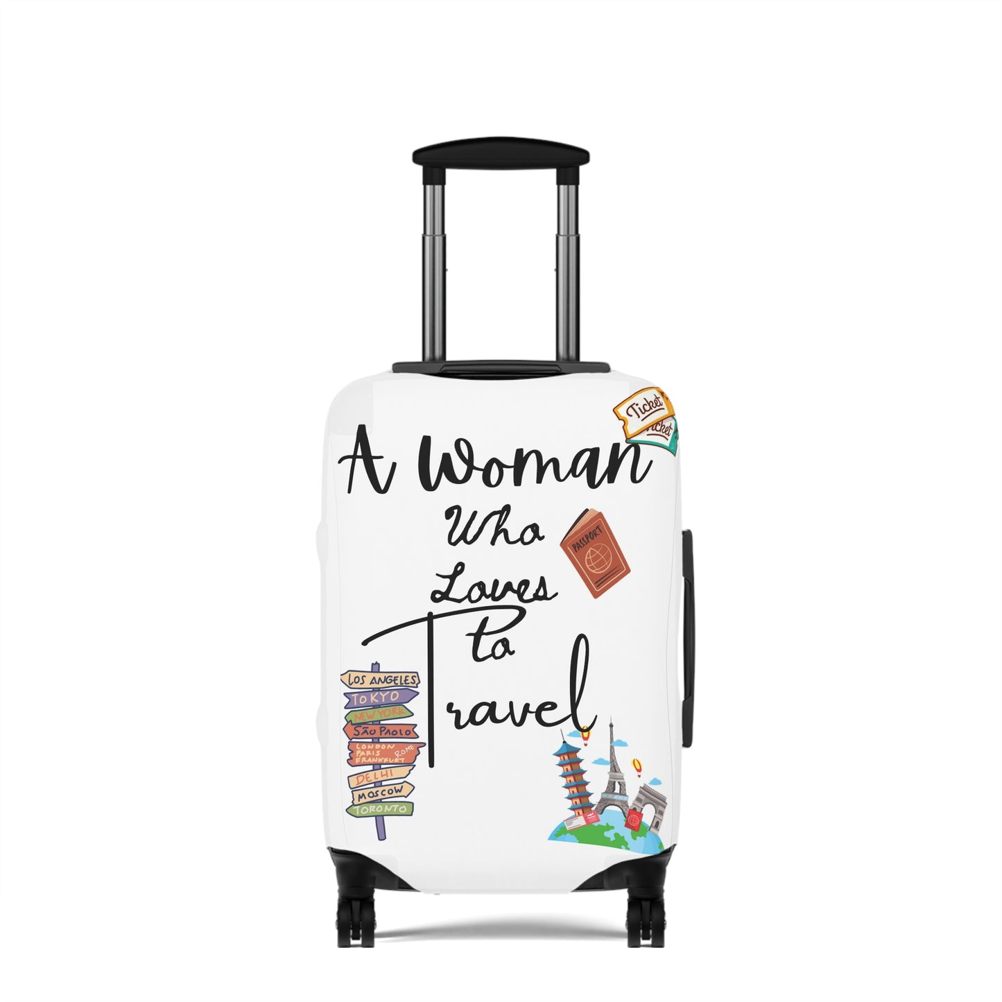 Luggage Cover Woman who love to travel