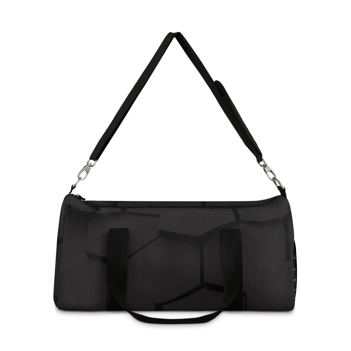 Black Geo Print Duffel Bag