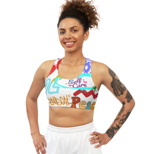 Graffiti Sports Bra (AOP)
