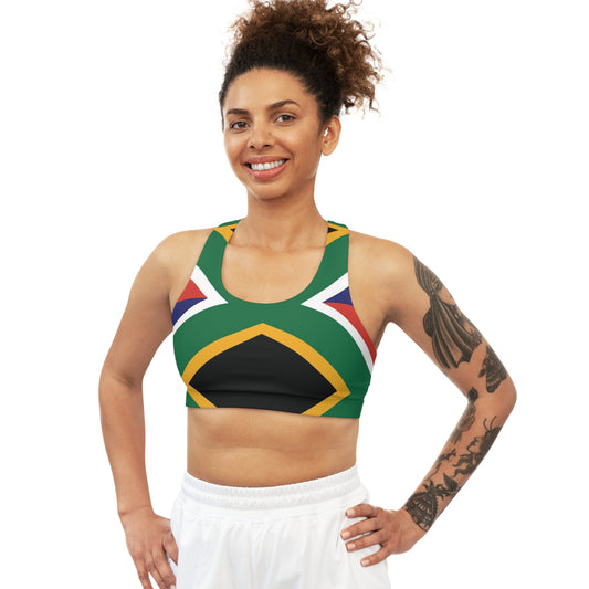 African flag Sports Bra (AOP)