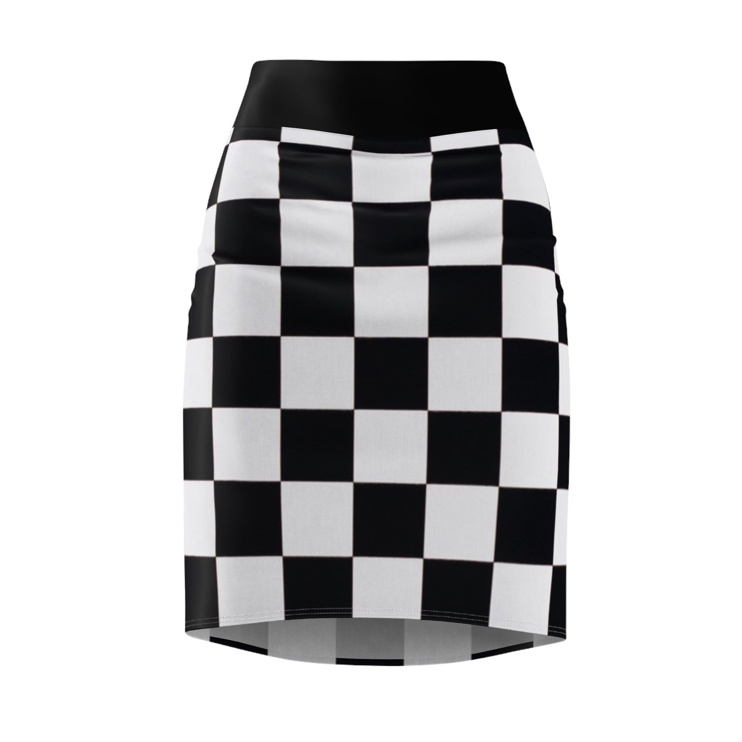 Checked Pencil Skirt (AOP)
