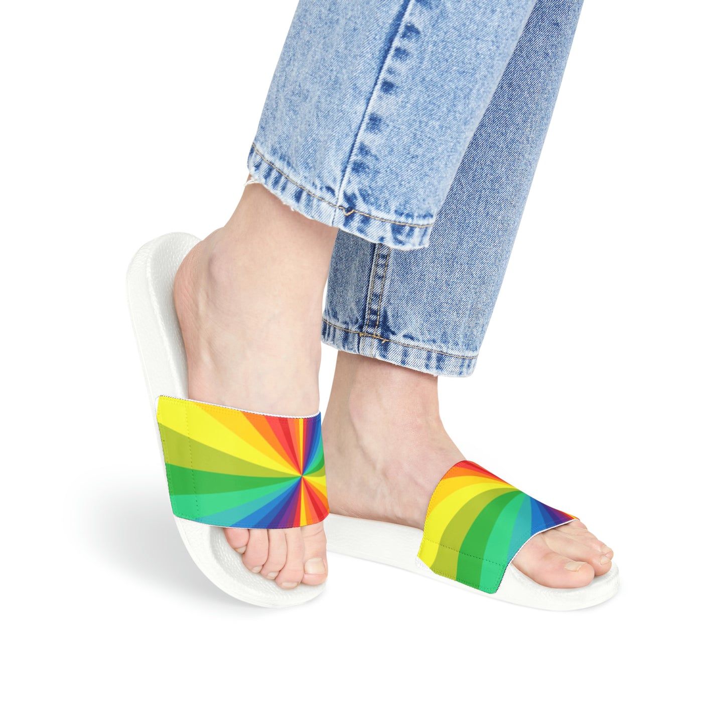 Rainbow Women's PU Slide Sandals