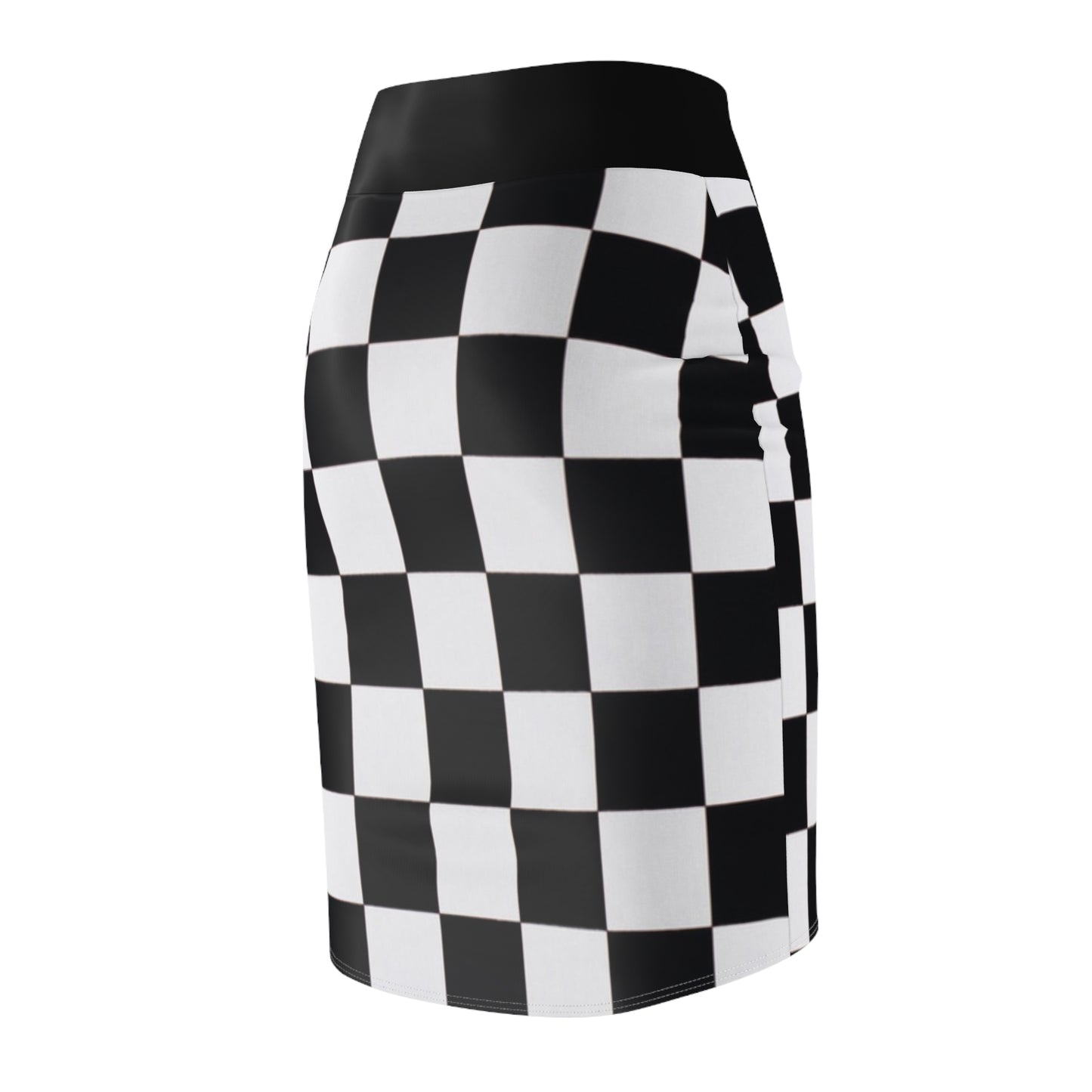 Checked Pencil Skirt (AOP)