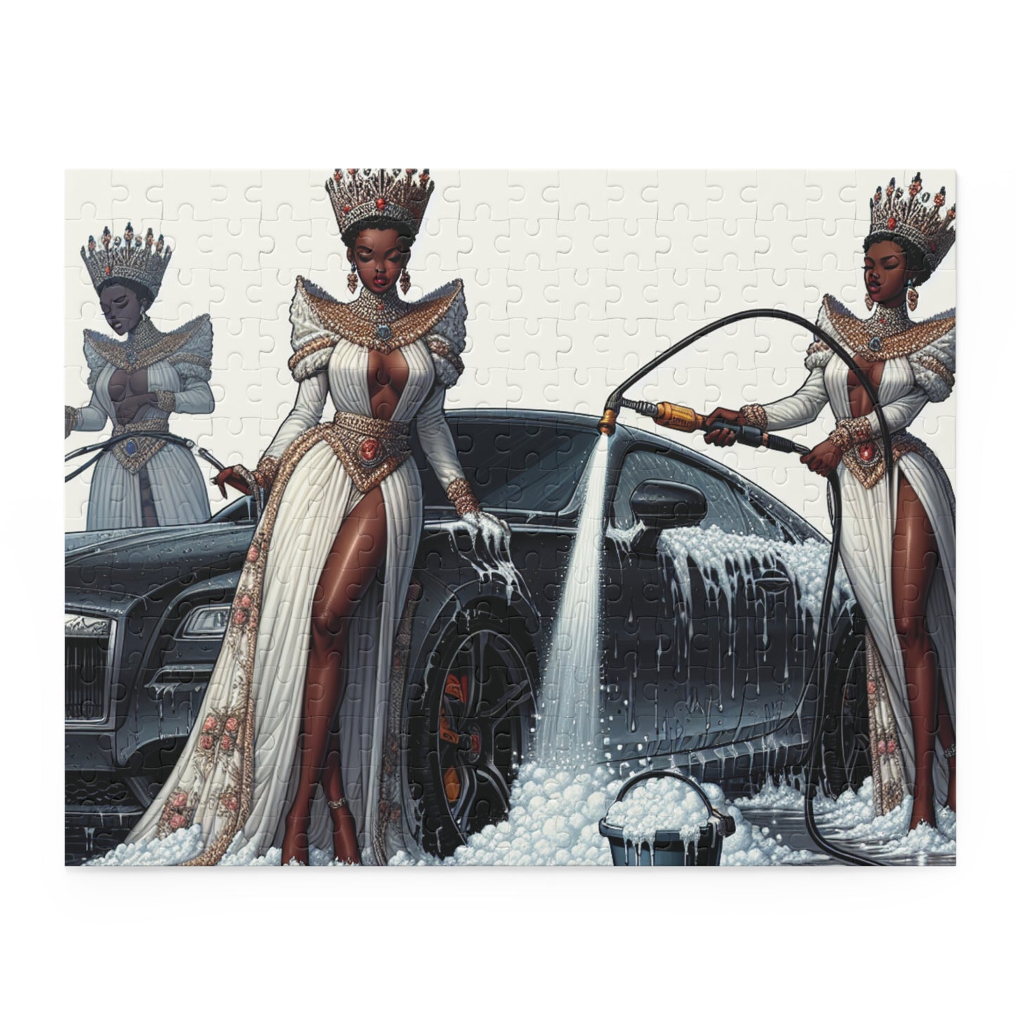 Queens and a bucket Puzzle (120, 252, 500-Piece)
