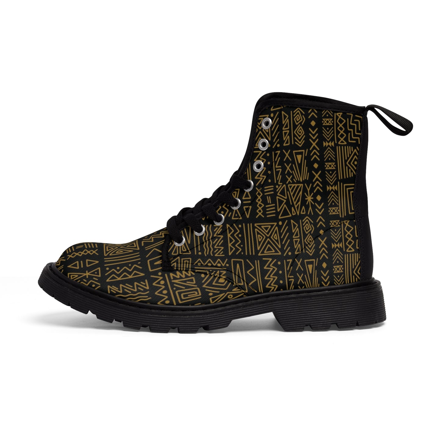 Tribal Print Canvas Boots