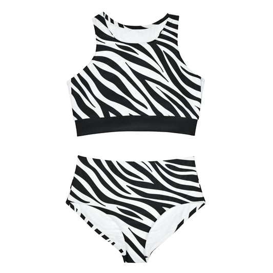 Zebra Sporty Bikini Set (AOP)
