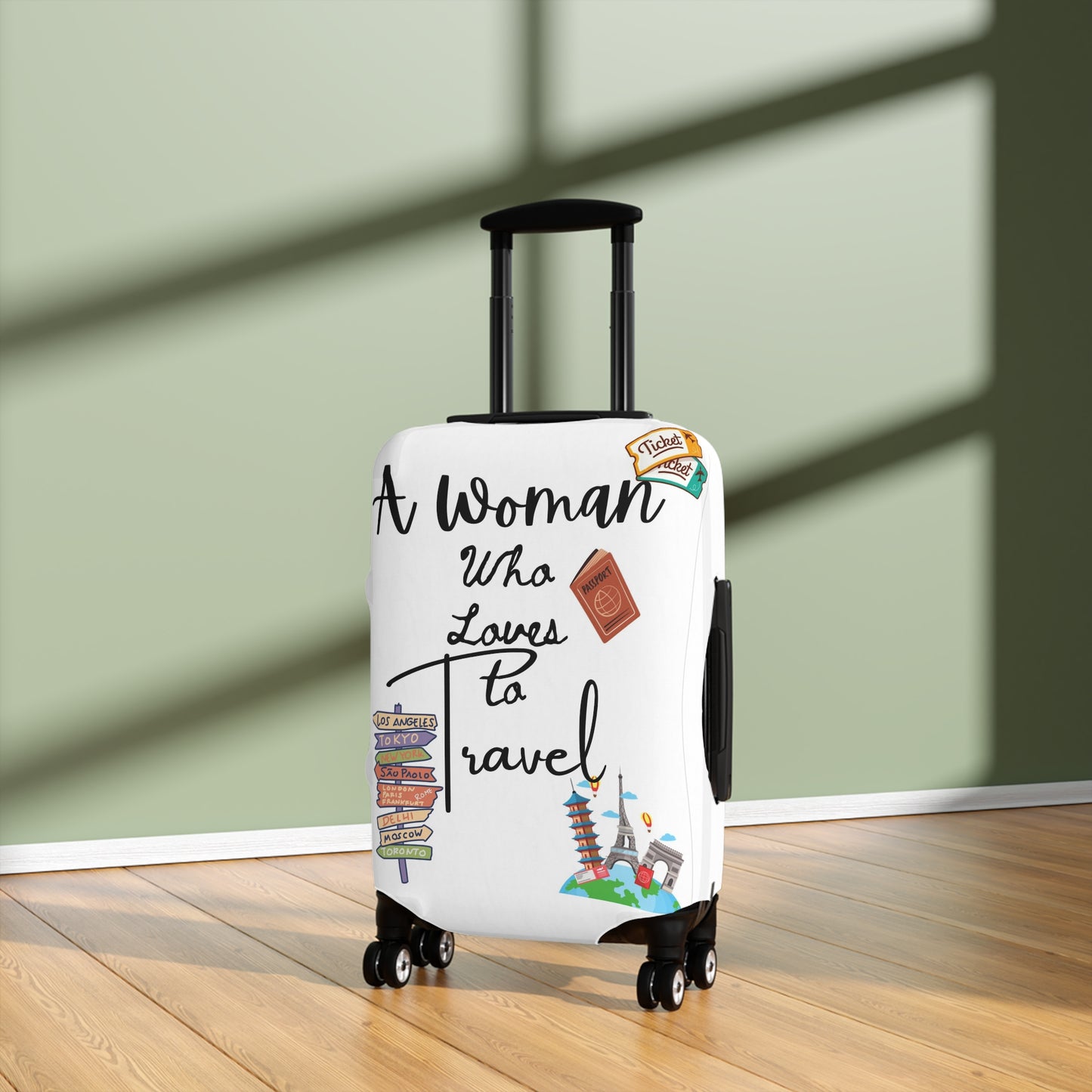Luggage Cover Woman who love to travel